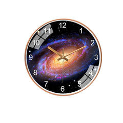 12 Inch/30cm Star Space Galaxy Wall Clock Silent Living Room Bedroom Creative Hanging Clock Home Office Ornament