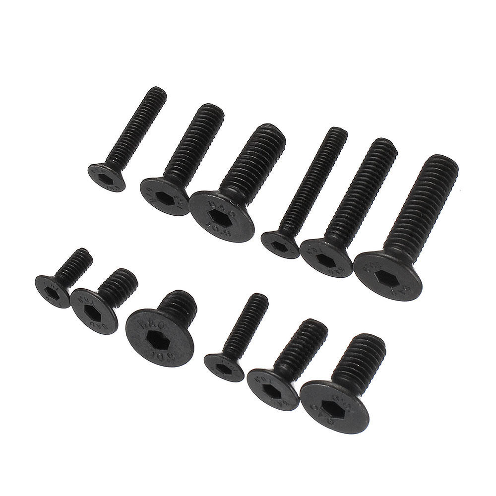 460Pcs M3 M4 M5 Flat Head Hex Socket Screw Carbon Steel 10.9 Grade Bolt Nut Assortment Kit 8-20mm