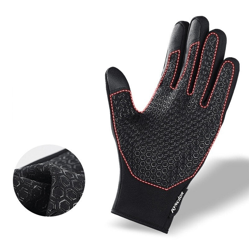 Fluff Warm Gloves Windproof Waterproof Touchscreen Golves Winter Warm Anti Slip Bike Cycling Gloves for Outdoor Skiing Hiking
