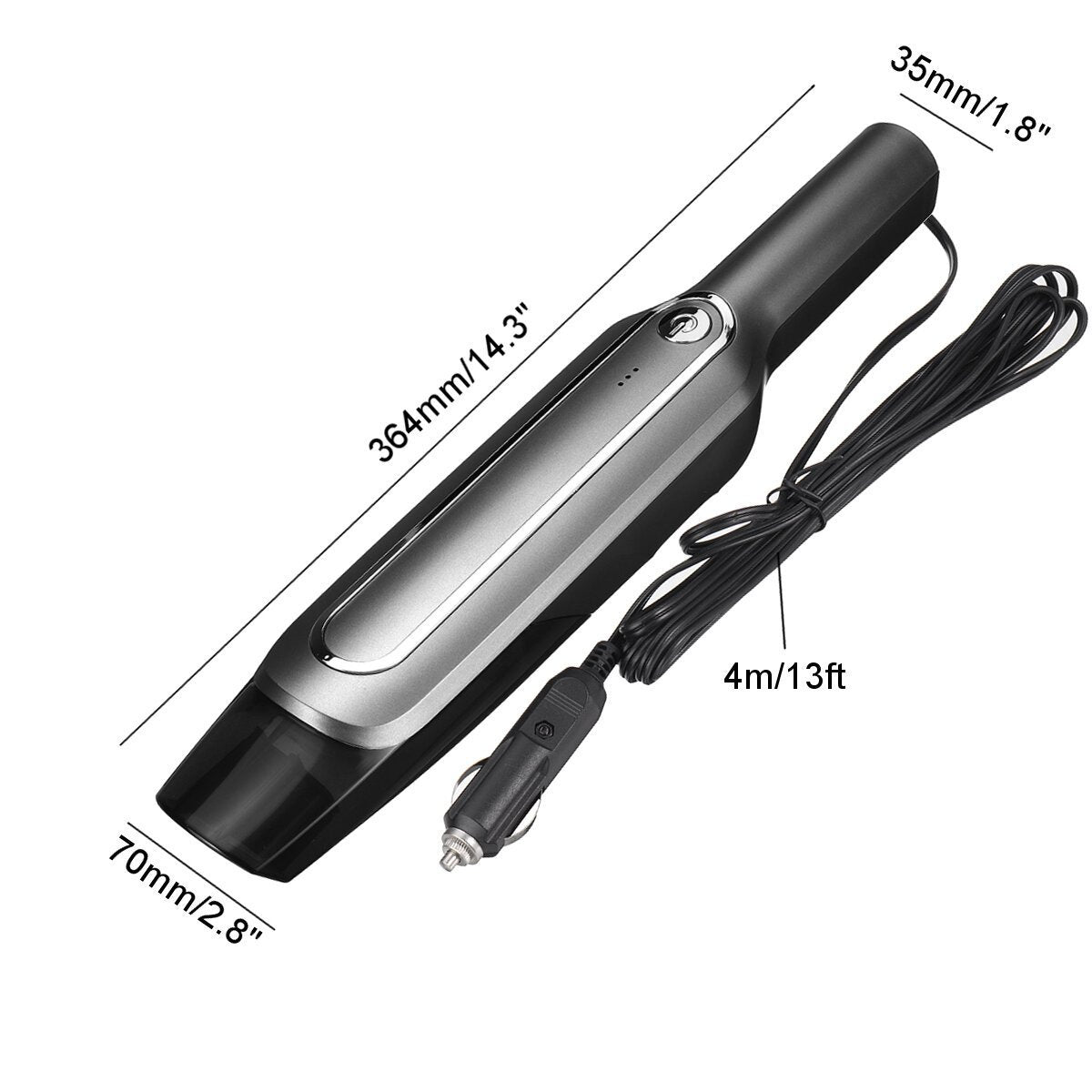 Handheld Car Vacuum Cleaner 120W 8000Pa Wet Dry Dual Use Lightweight Duster for Home Low Noise