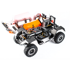 2.4G 4WD Portal Axle Locked Diff Crawler Truck LED Light RC Car Vehicles Models without Battery