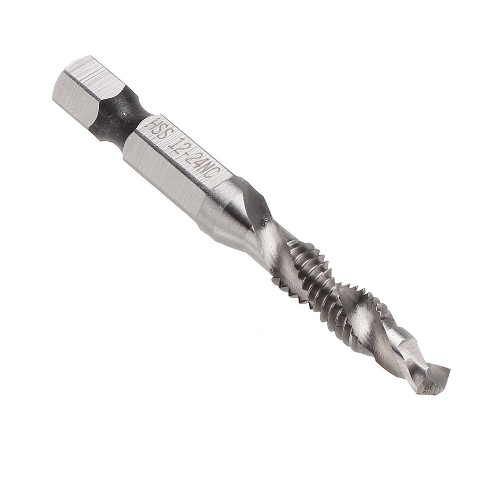6pcs HSS 1/4" Hex Shank Countersink Drill Bit Set UNC or Metric Deburr