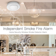 Smart Home Wireless Smoke Sensor App Remote Control Photoelectric Smoke Fire Detection Alarm