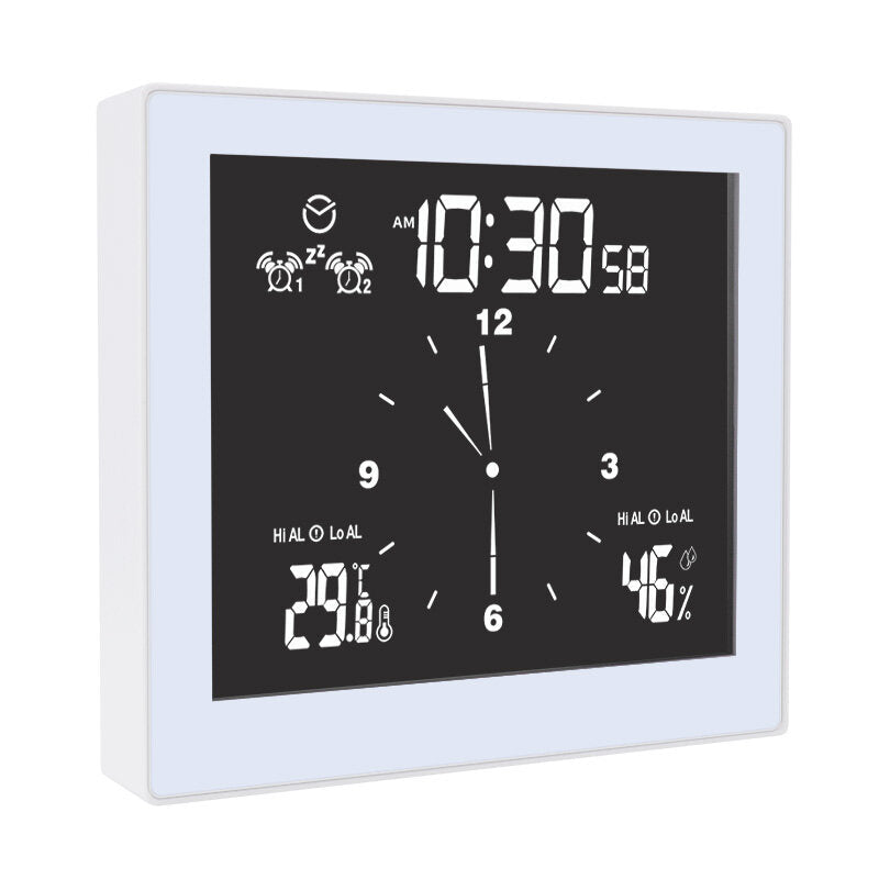 Multifunctional Bathroom Temperature and Humidity Alarm Clock LCD Screen Waterproof Home Desktop Creative Timer