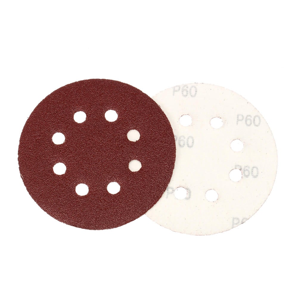 50pcs 125mm Sanding Disc Sandpaper with Backing Pads Grinder Sanders Drill Adaptor Polishing Pad