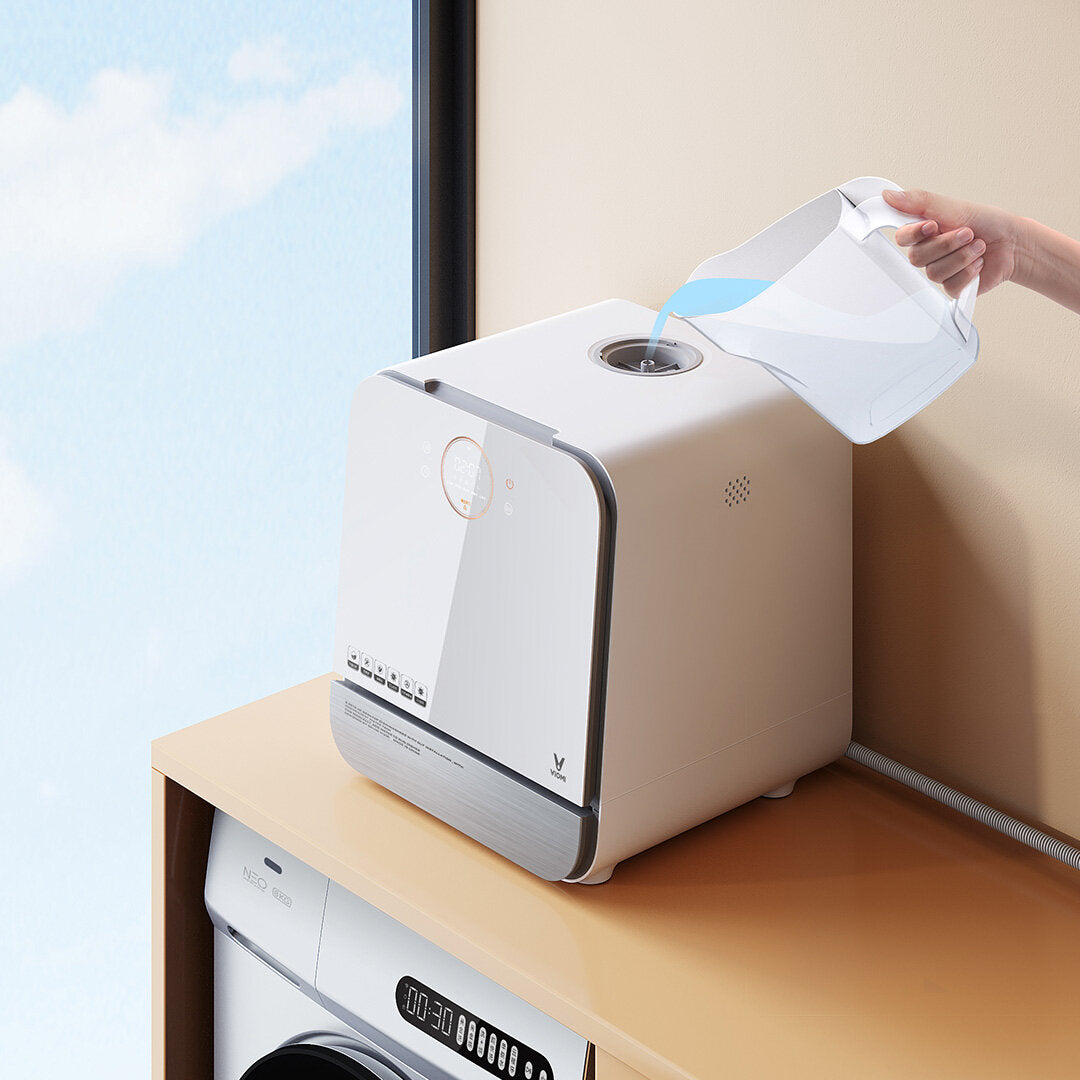 Installation-free Countertop Dishwasher 900W 220V Mijia APP Intelligent Control UV Antibacterial for Kitchen
