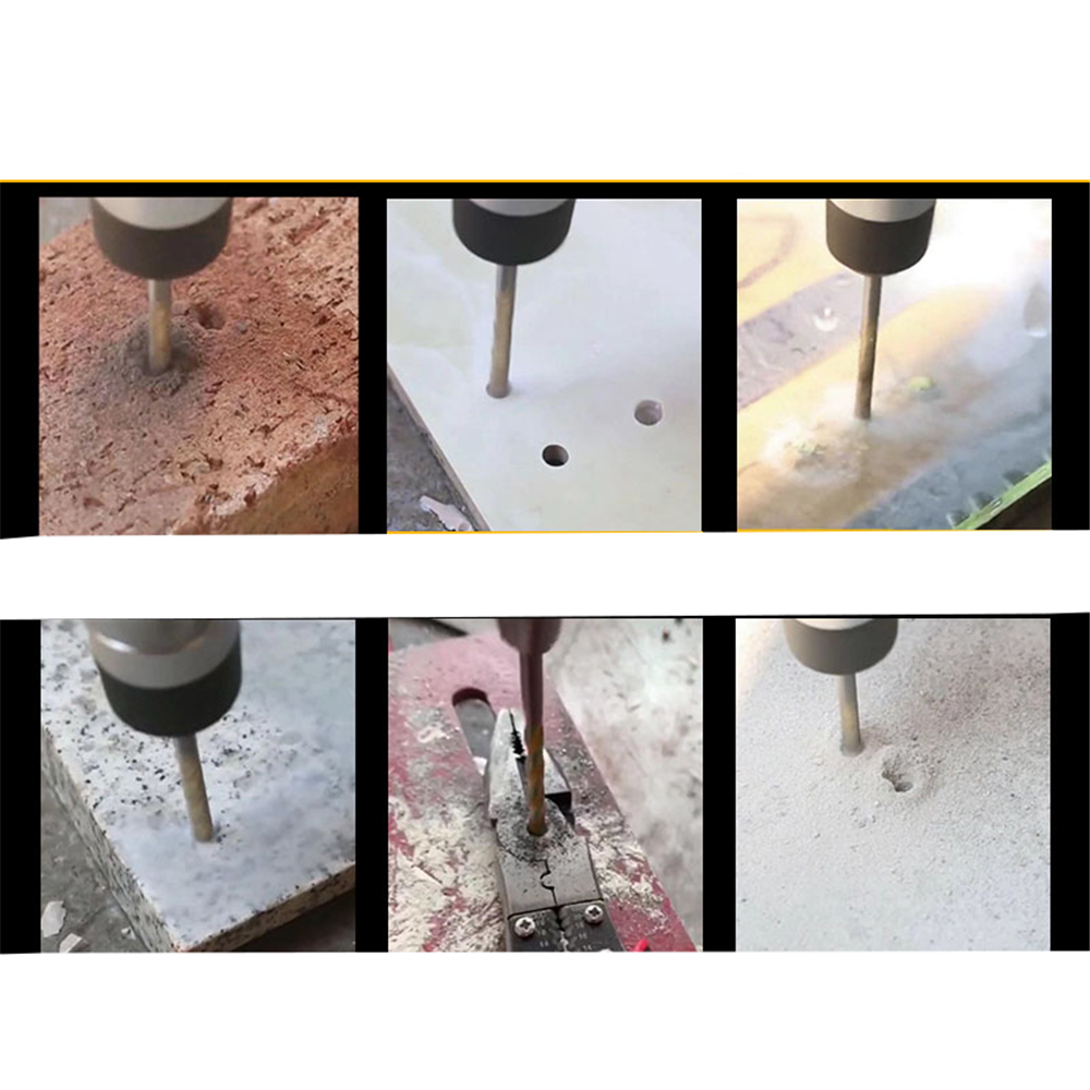 10Pcs Multi-functional Glass Drill Bit Tungsten Carbide Tip Triangle Drill Bits for Ceramic Tile Concrete Brick Metal Stainless Steel Wood
