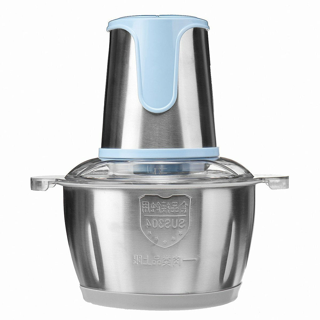 Blender Stainless Steel Meat Grinder Home Electric Chopper Food Mincing Machine 300W 2L
