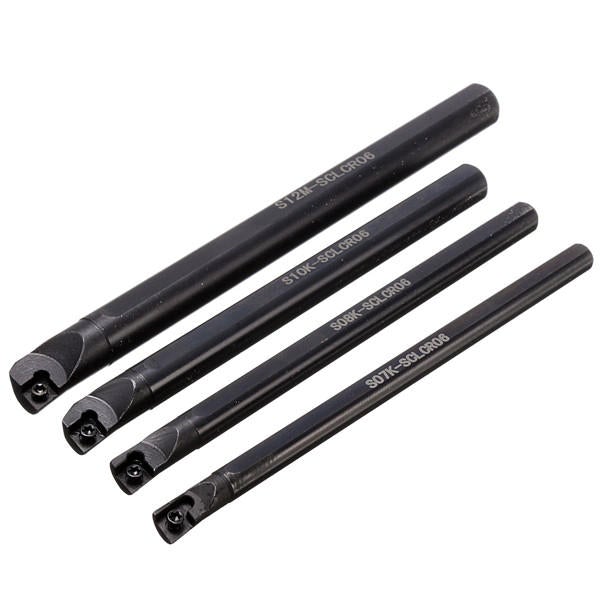 4pcs CNC Lathe Boring Bar Turning Tool Holder with 4pcs T8 Wrenches