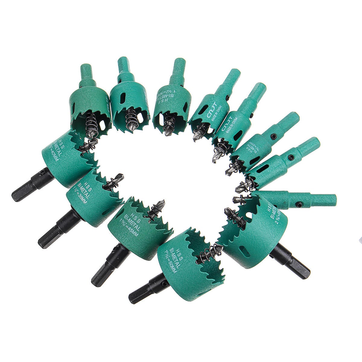 13pcs 16-53mm M42 HSS Hole Saw Cutter Green 16/18/20/22/25/30/32/35/38/40/45/50/53mm Metal Tip Drill