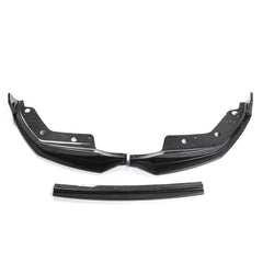 Carbon Fiber Look Front Bumper Lip Spoiler Splitter Cover Trim Body Kit 3PCS