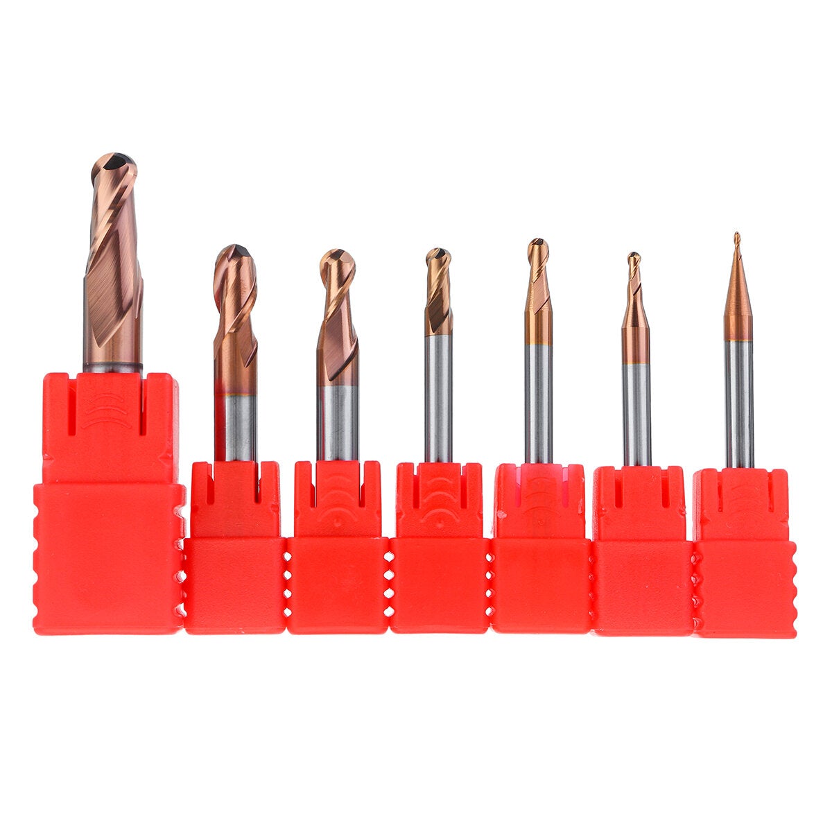 7pcs 1-8mm Solid Carbide Straight End Mill 4 Flute Milling Cutter CNC Tool