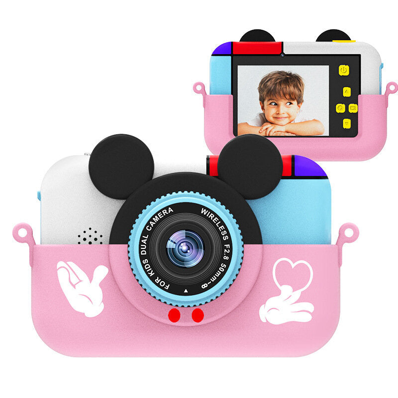 2.4inch Screen Mini Digital Camera Camcorder Dual Lens 800mAh Rechargeable Battery Portable Cameras for Kids Toys Selfie Video