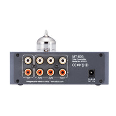 12AU7 Tube Pre-amplifier with 4 AUX Audio Inputs 10HZ~40KHZ 100DB Aluminum Alloy Shell Amplifier