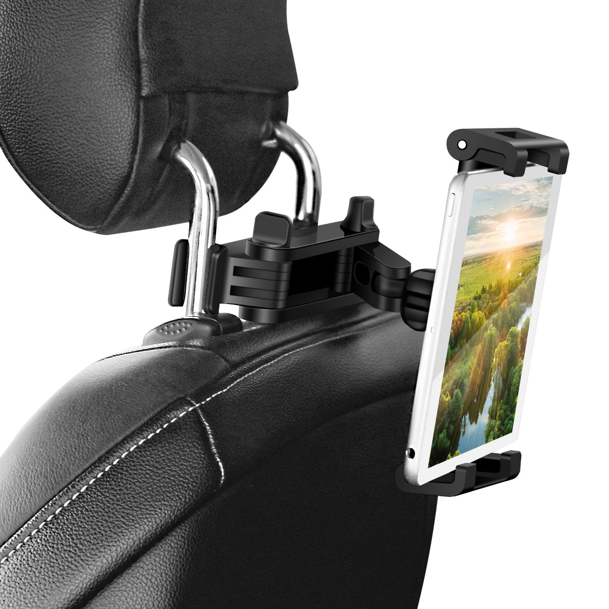 Universal Car Headrest Tablet Mount 360° Rotating Auto Seat Back Phone Holder Car Backseat
