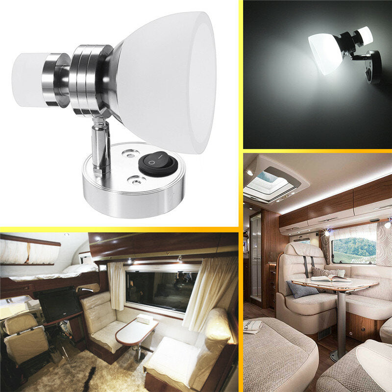 LED Reading Light Spot Wall Mount Bedside Lamp for Boat RV Camper Trailer Van Car