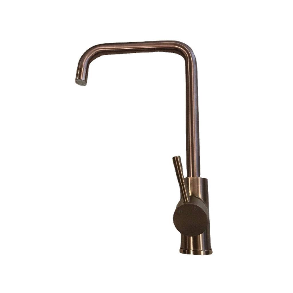 304 Stainless Steel Burnished Faucet Kitchen Hot And Cold Water Mixer Single Handle Rotation Tap