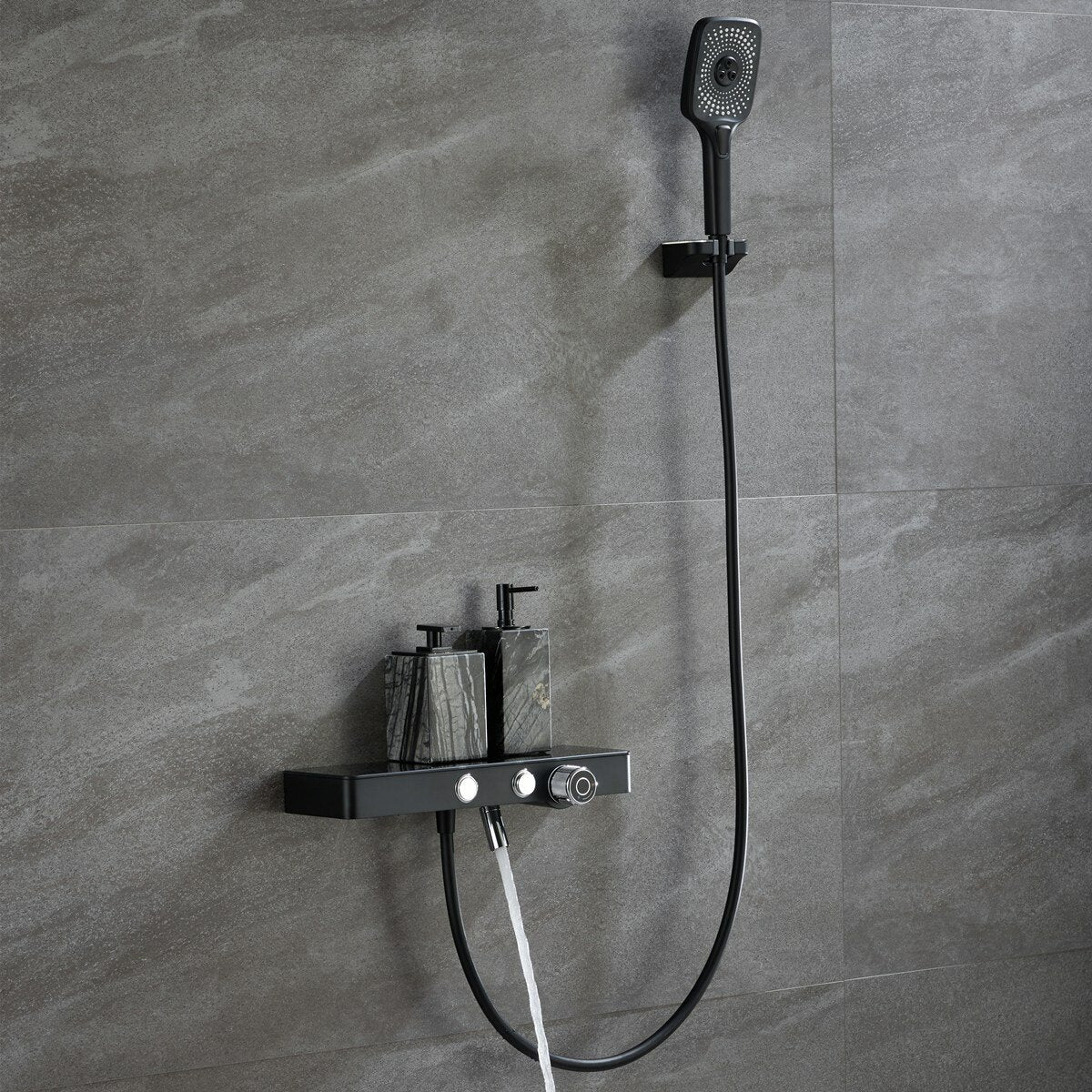 Handheld Shower Head Set Bathroom Rain Tub System 3-Setting Sprayer with Hose Faucet