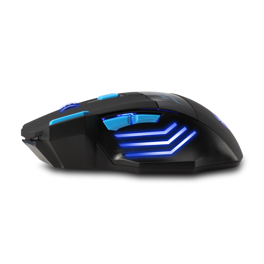 2.4GHz Wireless Mouse 600-2400DPI Cool Breathing Light Optical Gaming Mouse with USB Receiver