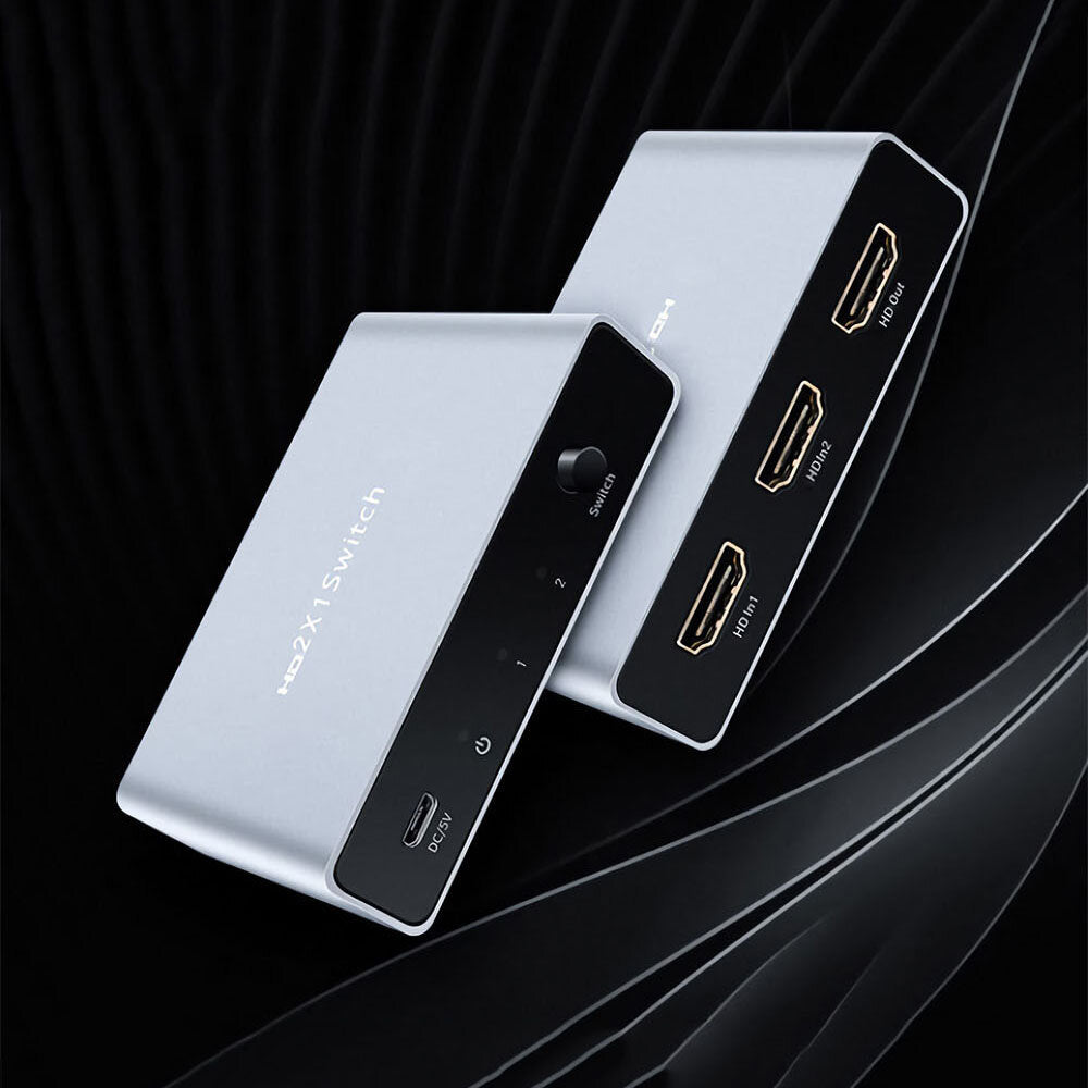 HD Bidirectional Switcher Adapter 2 in 1 Out HD Distributor 1 in 2 out 4K60Hz Switcher Converter Support 3D