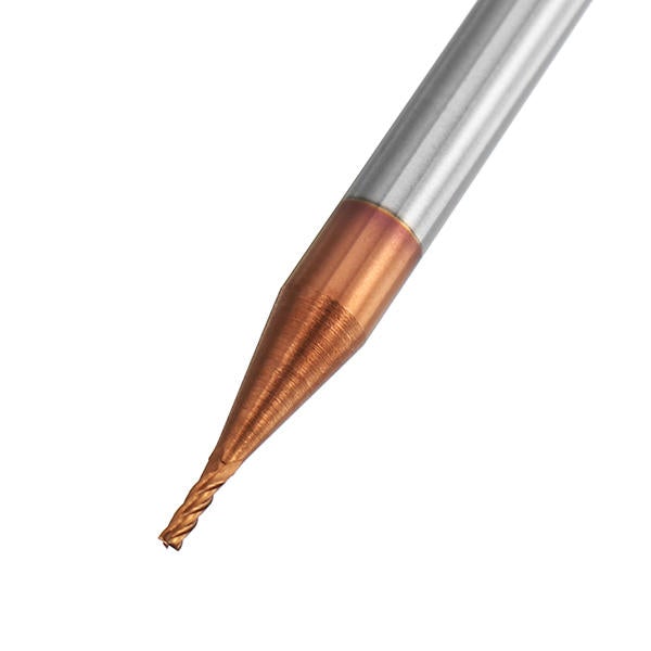 5pcs 1mm 4 Flutes Tungsten Carbide End Mill Cutter HRC55 AlTiN Coating End Mill Cutter
