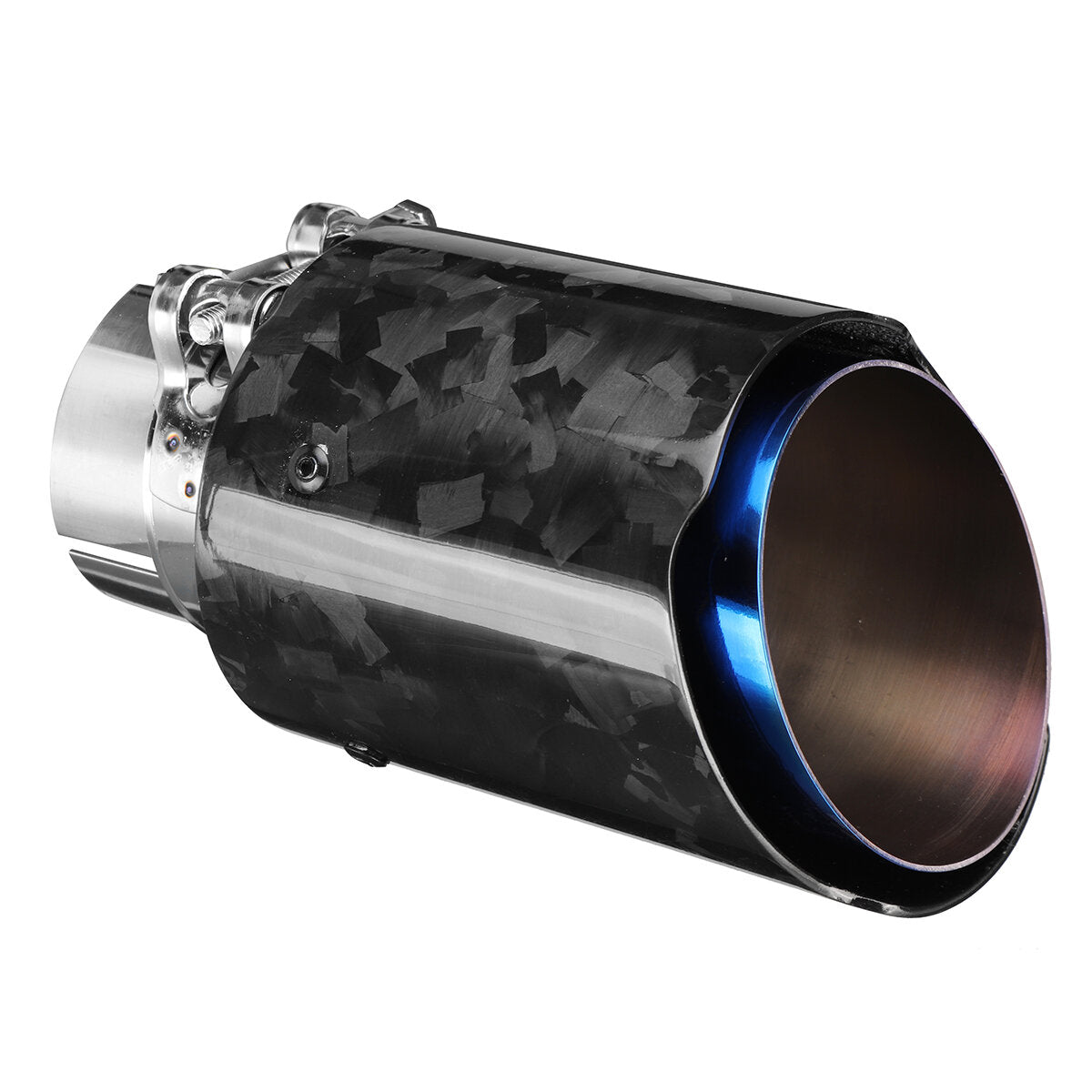 63mm-89mm Universal Air Vent Gas Outlet Glossy Forged Carbon Fiber Exhaust Pipes Modified Tail Throat