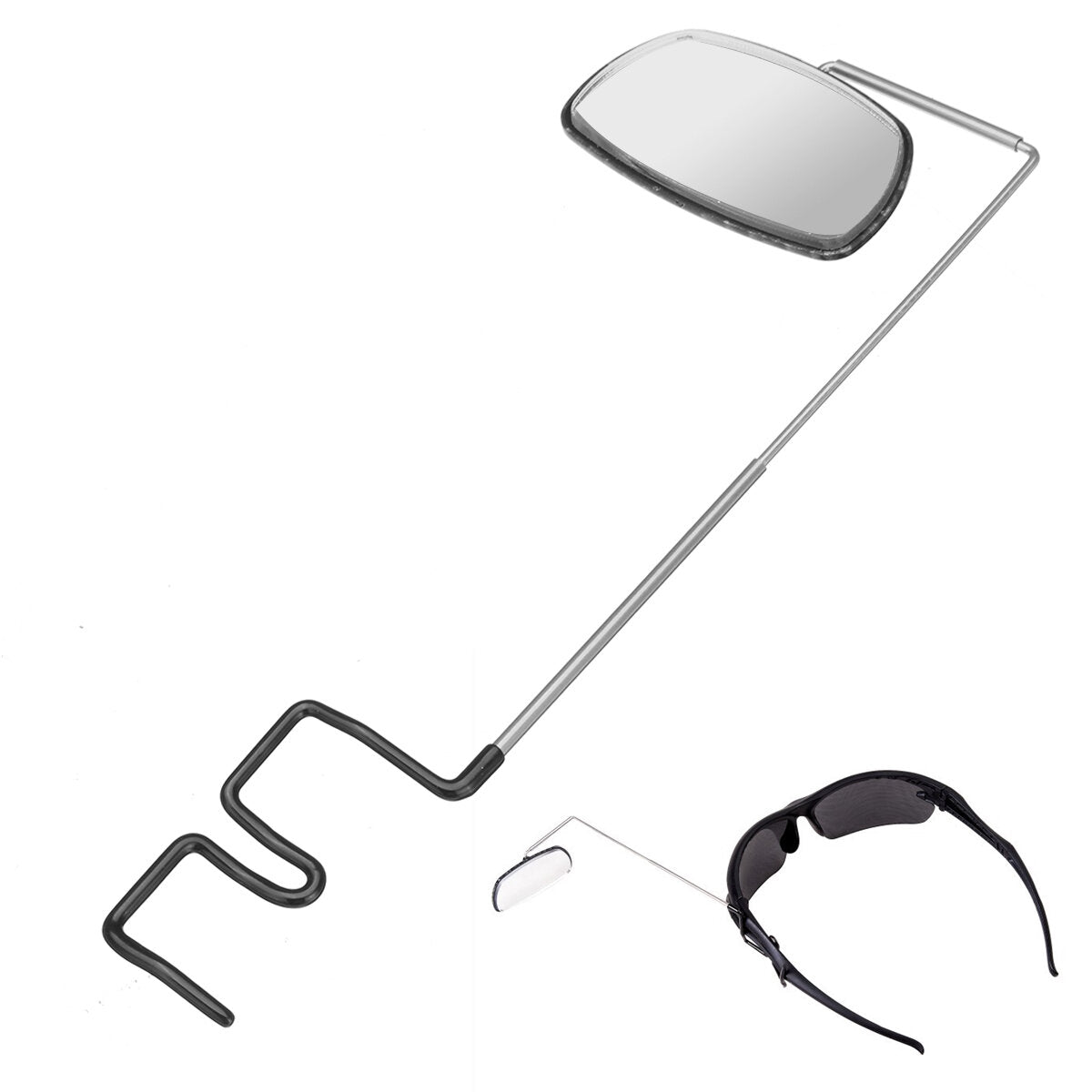 Aluminum Alloy 360 Degree Bike Helmet Mount Rear View Mirrors Adjustable