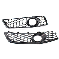 Front Fog Light Lamp Grille Grill Cover Honeyycomb Glossy Black
