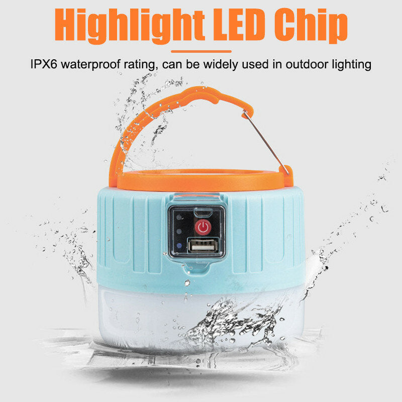 Control Solar LED Camping Lantern USB Rechargeable Light Bulb Tent Light Solar Bulb Light