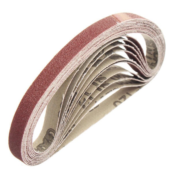 10pcs 10x330mm 60 to 600 Grit Sanding Belt for Flush Belt Machines Polishing Grind Machine