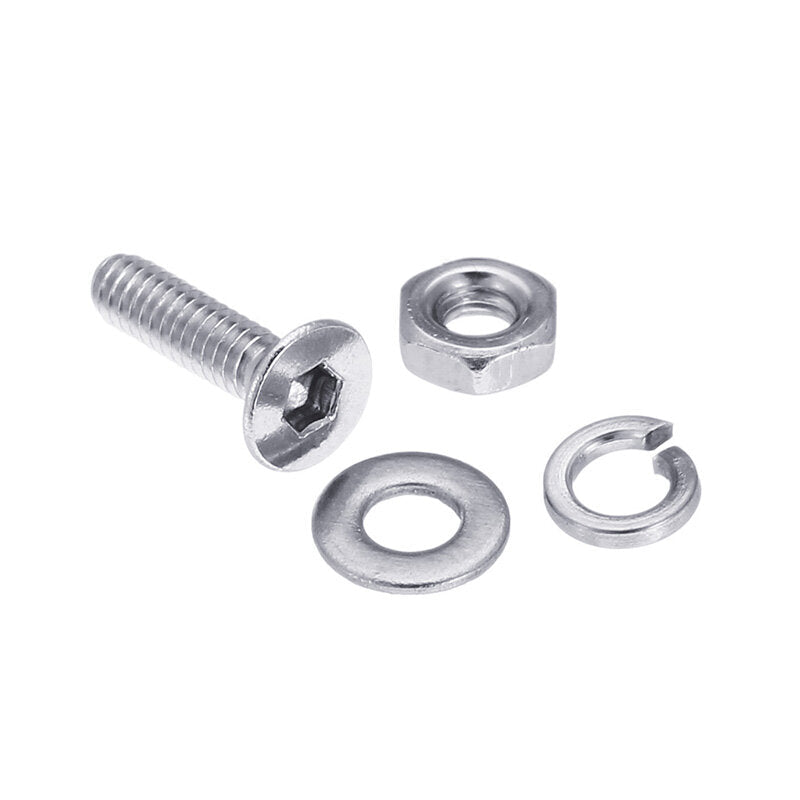 600Pcs M2 304 Stainless Steel Hex Socket CapButtonFlat Head Screw Washer Nut Kit