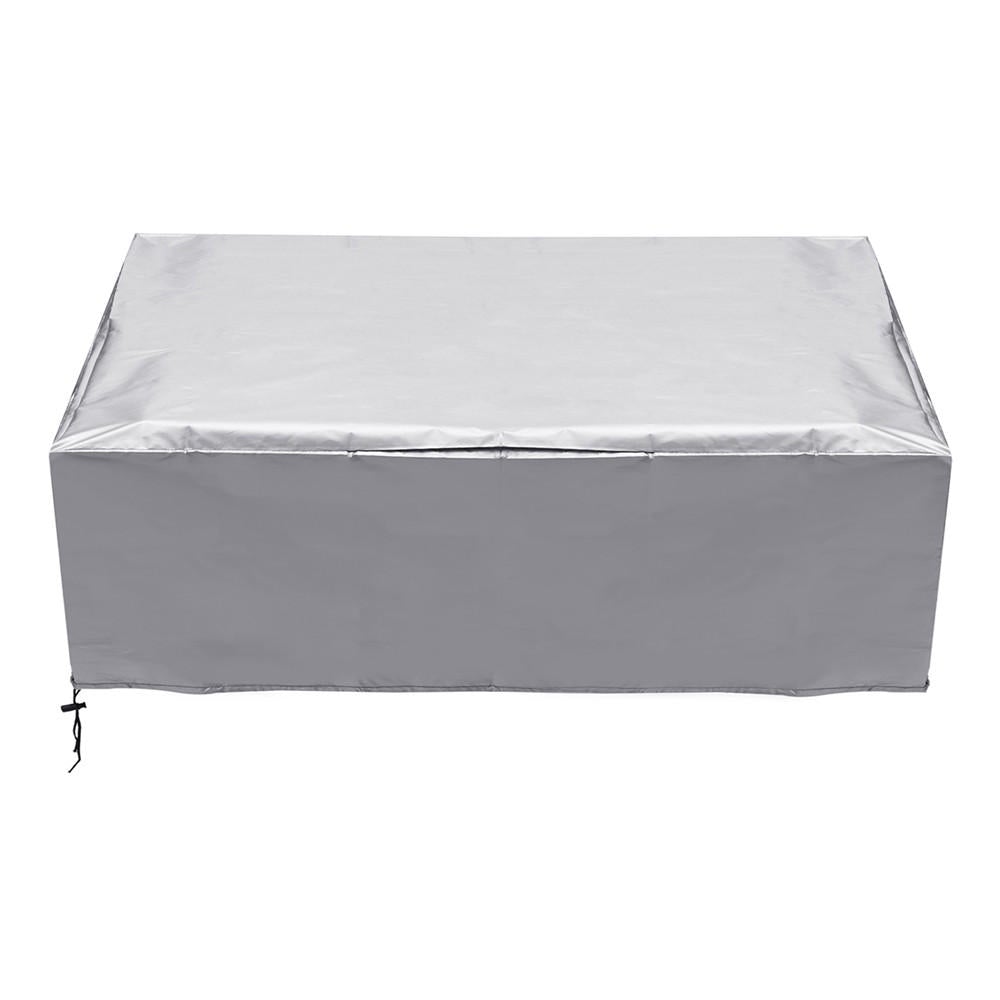 280x280x80cm 210D Polyester Anti-Dust Sofa Barbecue Stove Furniture Waterproof Cover Black/Silver