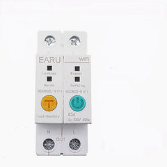 Smart WIFI Energy Circuit Breaker Meter Power Consumption kWh Meter Timer Switch Relay Voltmeter Works With Alexa eWelink APP
