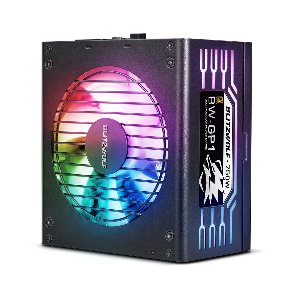 550/750W ATX Fully Modular Power Supply 80Plus Gold Certified With ARGB Fan 7 Prevention Technology Full Voltage Support Fan Auto ON/OFF
