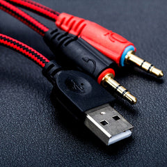 Gaming Headphones Wired Gamer Headset Stereo Sound Over Ear Headphone with Mic LED Light for PS4 XBOX PC Laptop Computer