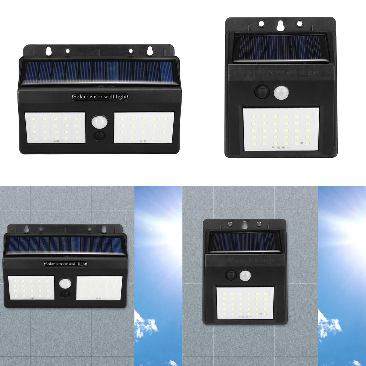 30/40 LED IP65 Auto Sensing Solar Light Outdoor Solar Power Wall lamp Waterproof PIR Motion Sensor For Garden Yard Patio