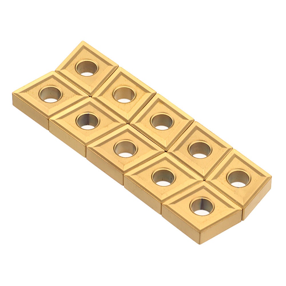 10pcs CNMG120404 MS CVD External Turning Tool Carbide Insert Cutting for DCLNR/L