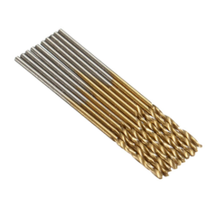 50Pcs Titanium Coated Twist Drill Bit Set 1/1.5/2/2.5/3mm HSS Wood Metal Drilling Tool