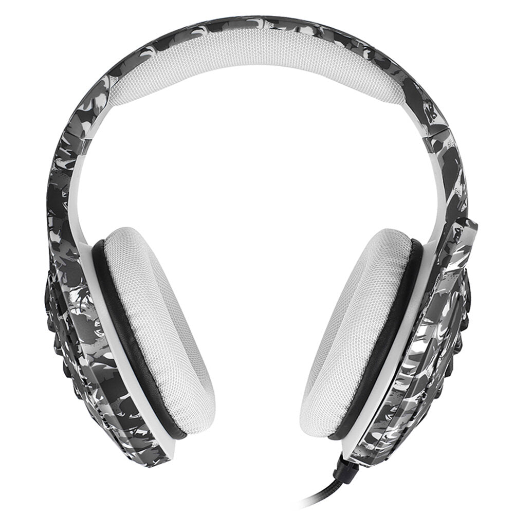 Camouflage Color Gaming Headset 50mm Driver Unit RGB Light Noise Reduction 3.5mm USB Port for PS4 PC Xbox One Switch
