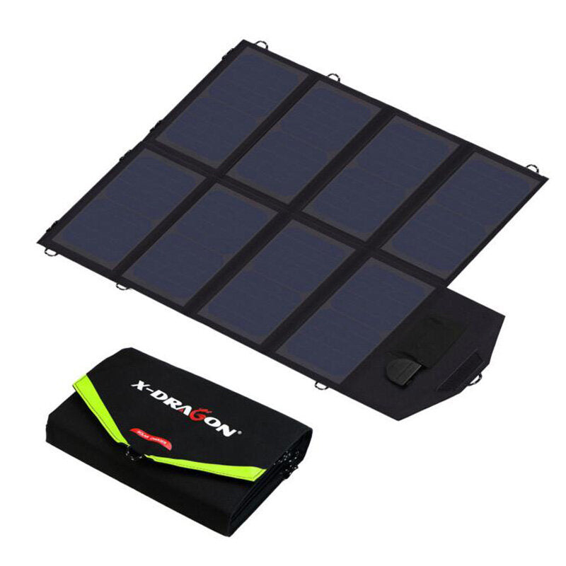18V 40W Portable Solar Panel Charger Dual Ports Solar Cell for Phone Tablet Laptops Camping Hiking Accessories