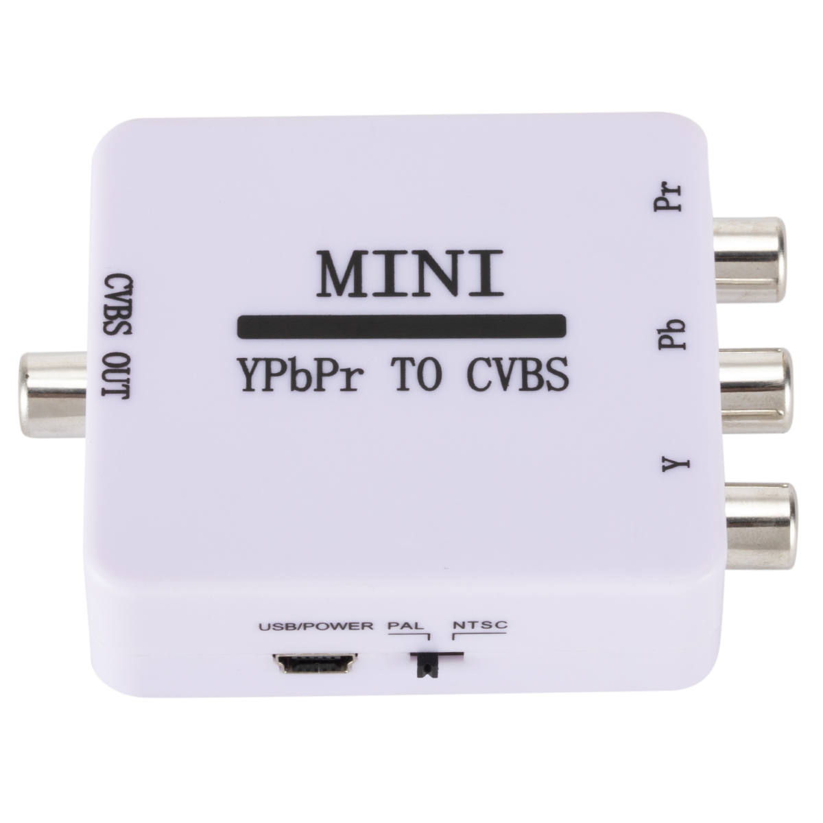 Mini YPbPr to CVBS Video Converter Adapter Color Difference to AV Converter 1080P for TV Projector Monitor