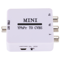Mini YPbPr to CVBS Video Converter Adapter Color Difference to AV Converter 1080P for TV Projector Monitor