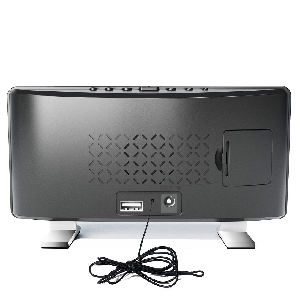 New LED Radio Alarm Clock Creative Snooze Electronic Clock USB Charging Digital Desk Clock