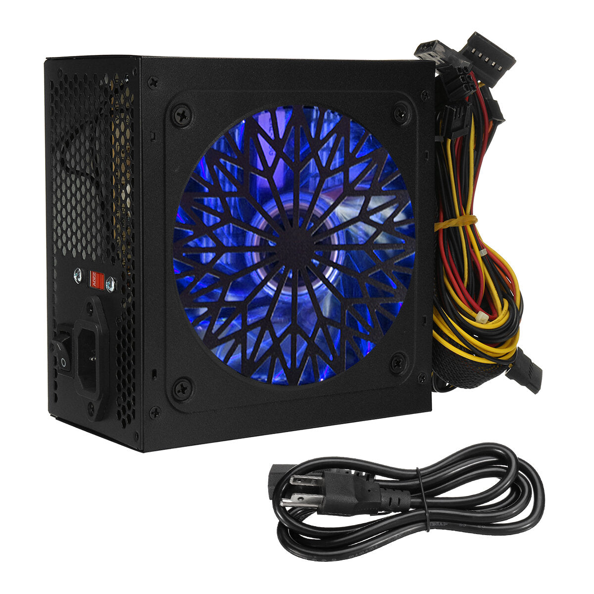 800W 110/220V PC Power Supply Passive PFC Power Supply 120MM RGB fan PC Computer Gaming Power Supply EMI Temperature Control