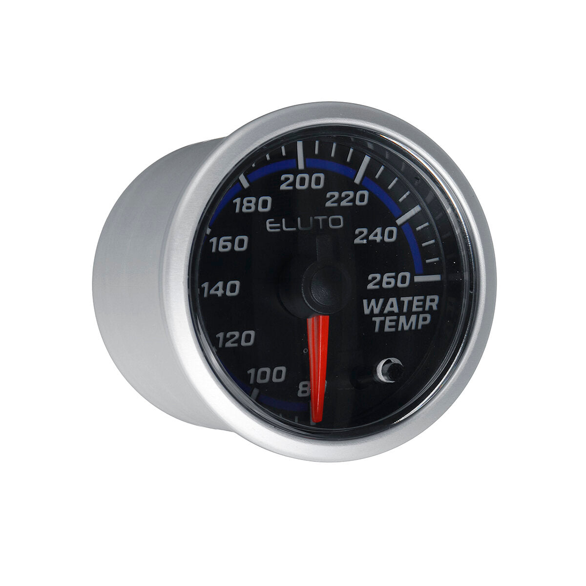 2Inch 52mm 80-260F Water Temperature Gauge 7 Color LED Black Face Car Meter with Sensor