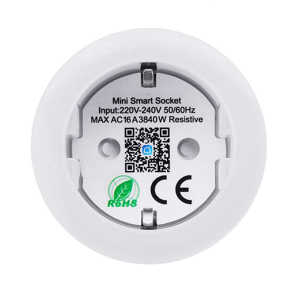 Electricity Statistics RGB Scene Light Smart Wifi Socket Mobile Phone Timer Switch 250V 16A EU
