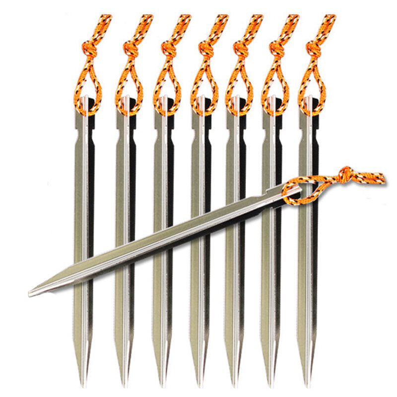 18CM Sun Shade Camping Tent Nails Reflective Tent Rope Stable Aluminum Alloy Portable Tent Accessories