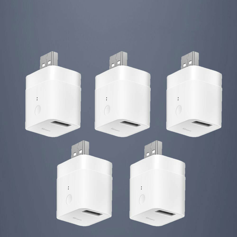 Wireless USB Smart Adaptor WiFi Mini USB Power Adaptor Switch APP Remote Control Voice Control Switch For Smart Home Works with Alexa Google Home 5Pcs