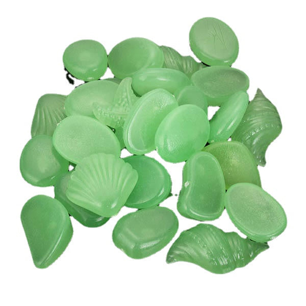 50pcs Glowing Artificial Pebbles Stones Garden Path Flower Pot Decor Landscape Noctilucent Stone
