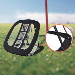 Foldable Portable Golf Chipping Net Indoor Outdoor Target Practice Accuracy Swing Hitting Nets With 3 Different Heights Net Pockets